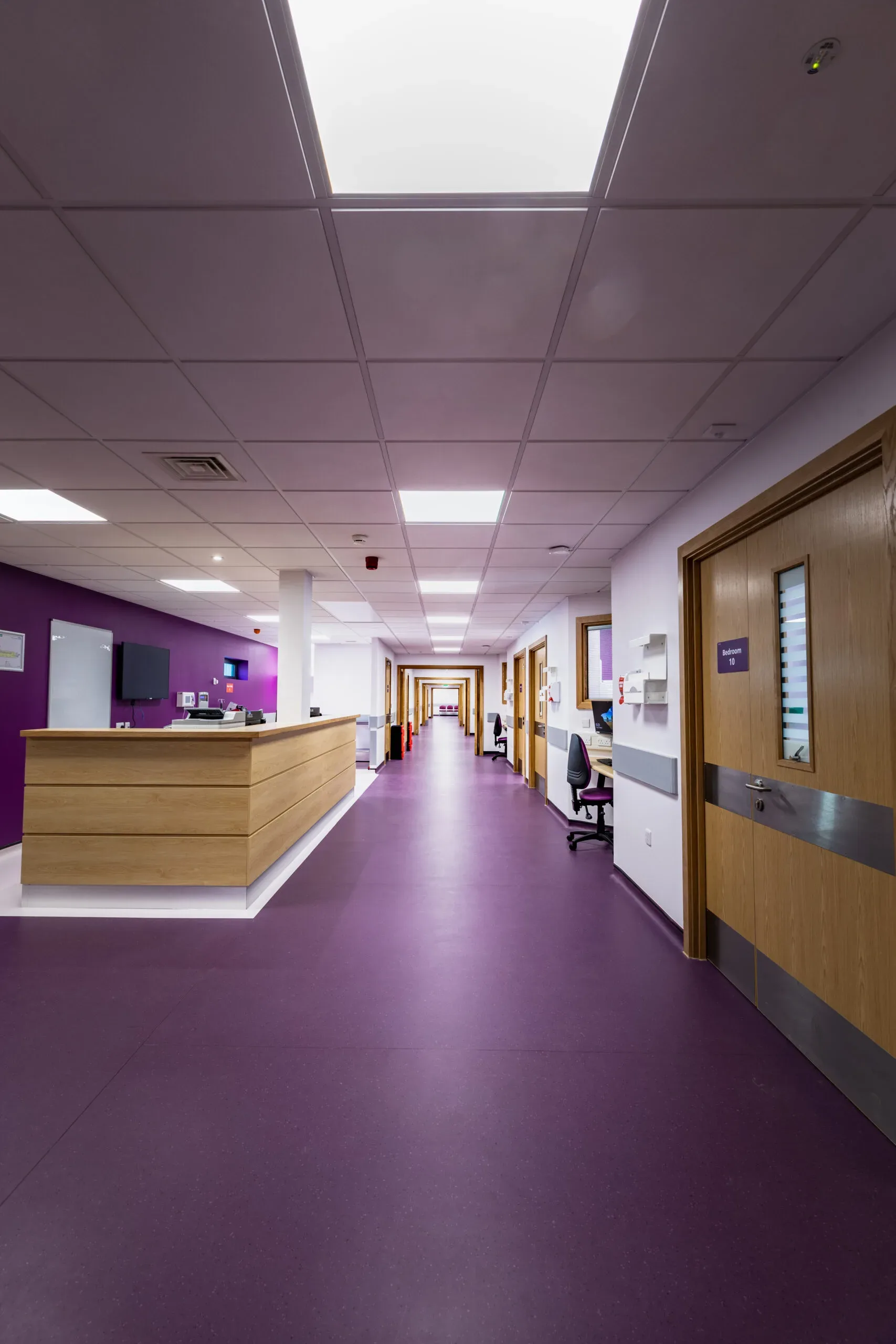 ModuleCo Modular Hospital Ward image showing a long corridor